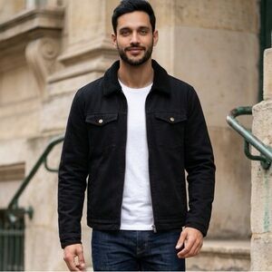 NWT - No Boundaries Unisex Black Corduroy Jacket - Size XS